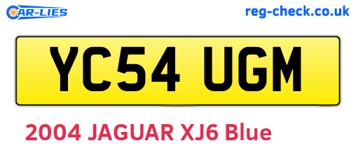 YC54UGM are the vehicle registration plates.