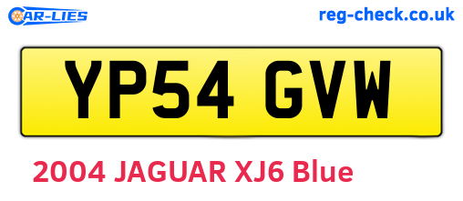 YP54GVW are the vehicle registration plates.