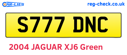 S777DNC are the vehicle registration plates.
