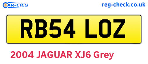 RB54LOZ are the vehicle registration plates.