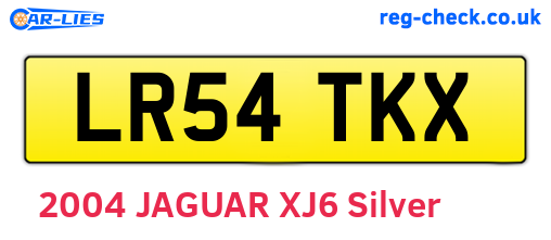 LR54TKX are the vehicle registration plates.