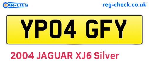 YP04GFY are the vehicle registration plates.