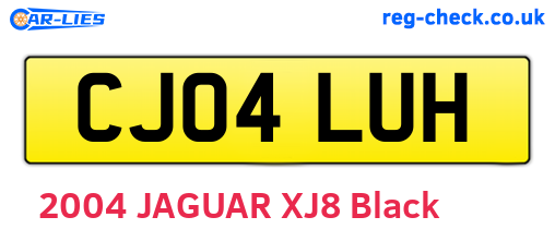 CJ04LUH are the vehicle registration plates.