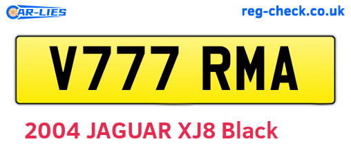 V777RMA are the vehicle registration plates.
