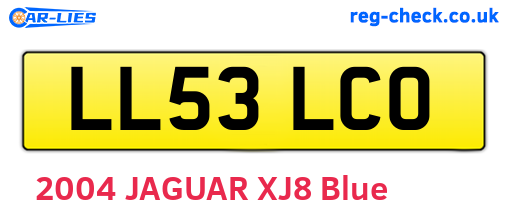 LL53LCO are the vehicle registration plates.