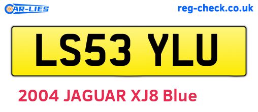 LS53YLU are the vehicle registration plates.