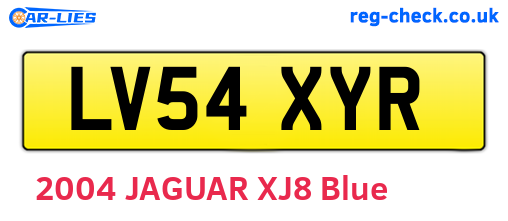 LV54XYR are the vehicle registration plates.
