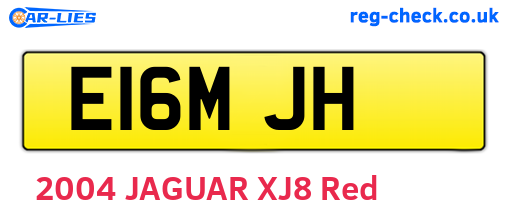 E16MJH are the vehicle registration plates.