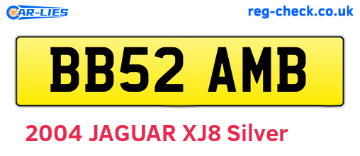 BB52AMB are the vehicle registration plates.