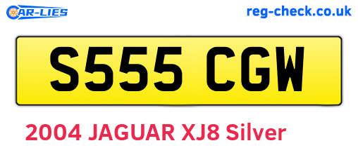 S555CGW are the vehicle registration plates.