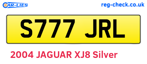 S777JRL are the vehicle registration plates.
