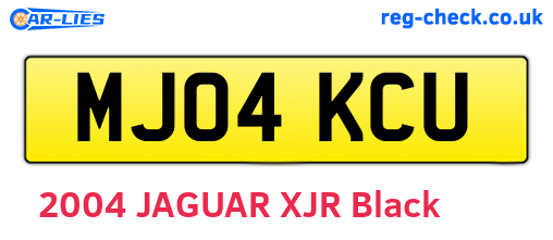 MJ04KCU are the vehicle registration plates.