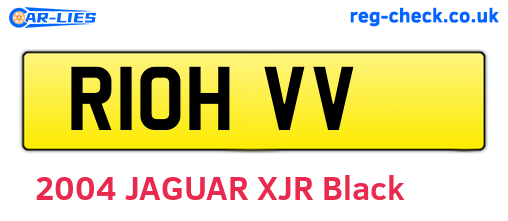 R10HVV are the vehicle registration plates.