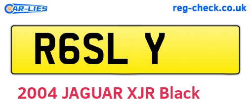R6SLY are the vehicle registration plates.