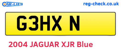 G3HXN are the vehicle registration plates.
