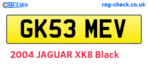 GK53MEV are the vehicle registration plates.