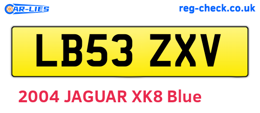 LB53ZXV are the vehicle registration plates.