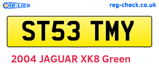 ST53TMY are the vehicle registration plates.
