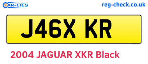 J46XKR are the vehicle registration plates.