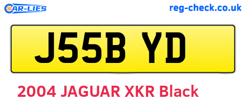 J55BYD are the vehicle registration plates.