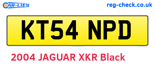 KT54NPD are the vehicle registration plates.