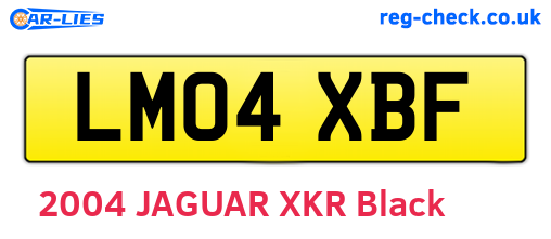 LM04XBF are the vehicle registration plates.