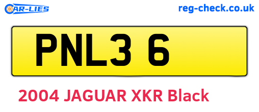 PNL36 are the vehicle registration plates.