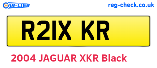 R21XKR are the vehicle registration plates.