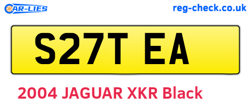 S27TEA are the vehicle registration plates.