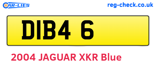 DIB46 are the vehicle registration plates.