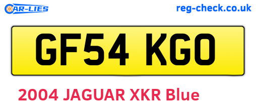 GF54KGO are the vehicle registration plates.