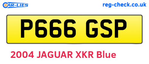 P666GSP are the vehicle registration plates.