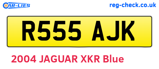 R555AJK are the vehicle registration plates.