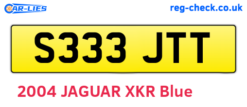 S333JTT are the vehicle registration plates.