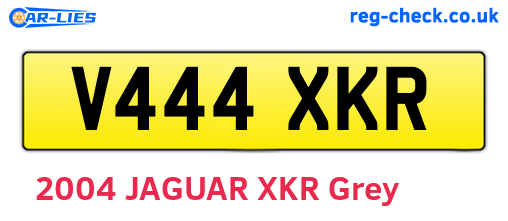 V444XKR are the vehicle registration plates.