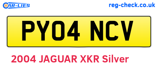 PY04NCV are the vehicle registration plates.