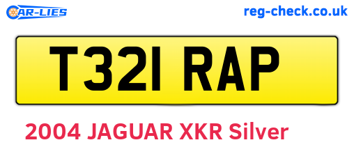 T321RAP are the vehicle registration plates.
