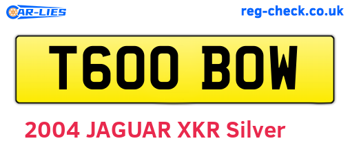 T600BOW are the vehicle registration plates.