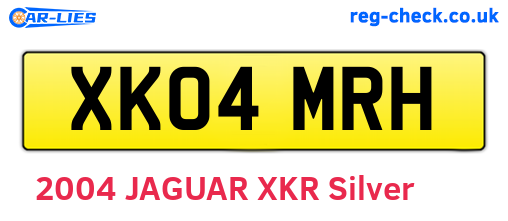XK04MRH are the vehicle registration plates.