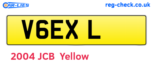 V6EXL are the vehicle registration plates.