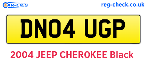DN04UGP are the vehicle registration plates.