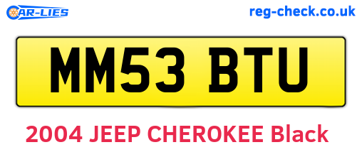 MM53BTU are the vehicle registration plates.