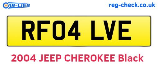 RF04LVE are the vehicle registration plates.