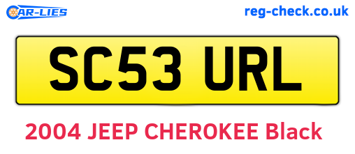 SC53URL are the vehicle registration plates.
