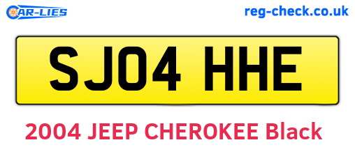 SJ04HHE are the vehicle registration plates.
