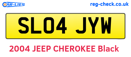SL04JYW are the vehicle registration plates.