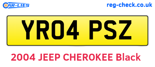 YR04PSZ are the vehicle registration plates.