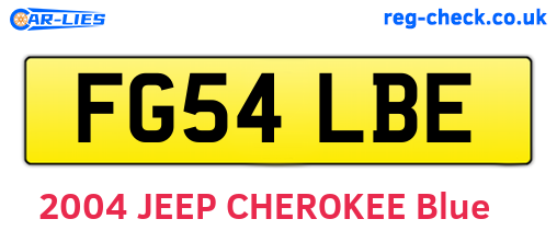 FG54LBE are the vehicle registration plates.