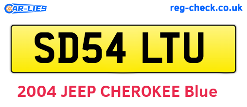 SD54LTU are the vehicle registration plates.