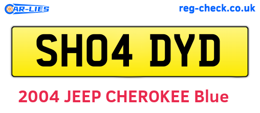 SH04DYD are the vehicle registration plates.